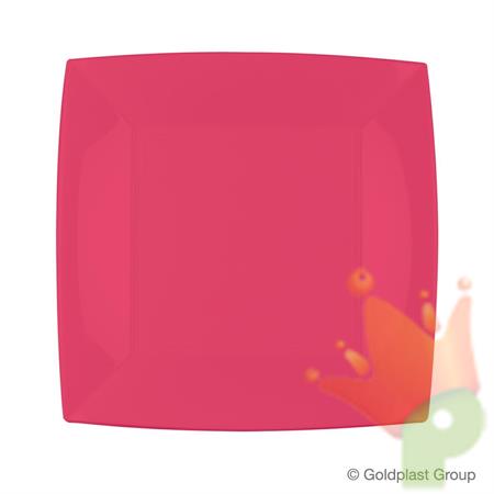 PIATTO PIANO 23X23CM NICE CORALLO 8PZ