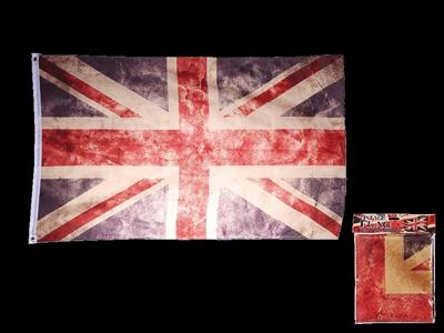 BANDIERA UNION JACK CON OCCHIELLI IN METALLO 150X90CM