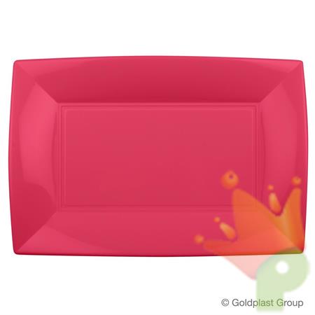 PIATTO RETTANGOLARE NICE 345X230MM CORALLO 3PZ