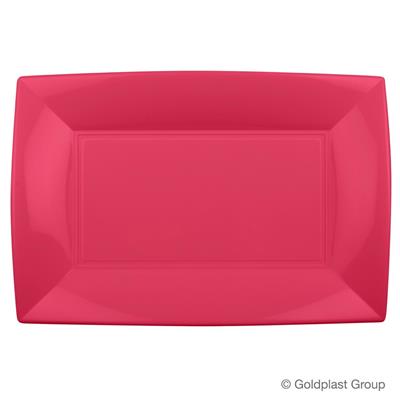 PIATTO RETTANGOLARE NICE 345X230MM CORALLO 3PZ