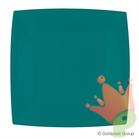 PIATTO GRANDE NICE 290X290MM TEAL GREEN 8PZ