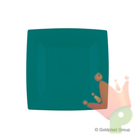 PIATTO DESSERT NICE 180X180MM TEAL GREEN 8PZ