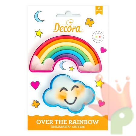 KIT 2 TAGLIAPASTA IN PLASTICA ARCOBALENO E NUVOLA