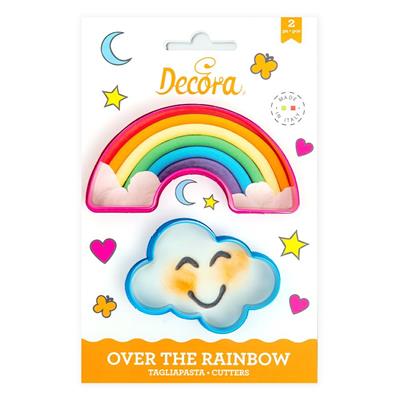 KIT 2 TAGLIAPASTA IN PLASTICA ARCOBALENO E NUVOLA