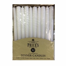 CANDELE CONICHE BIANCHE 24CM 50PZ