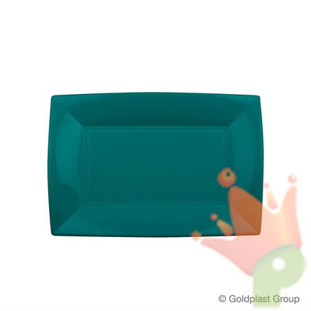 PIATTO RETTANGOLARE NICE 28X19CM TEAL GREEN 8PZ