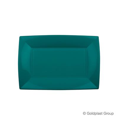 PIATTO RETTANGOLARE NICE 28X19CM TEAL GREEN 8PZ