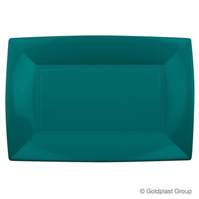 PIATTO RETTANGOLARE NICE 345X230MM TEAL GREEN 3PZ