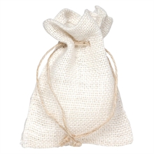 SACCHETTO JUTA 9X12CM BIANCO 10PZ