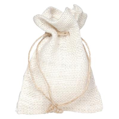 SACCHETTO JUTA 9X12CM BIANCO 10PZ
