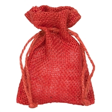 SACCHETTO JUTA 9X12CM ROSSO 10PZ