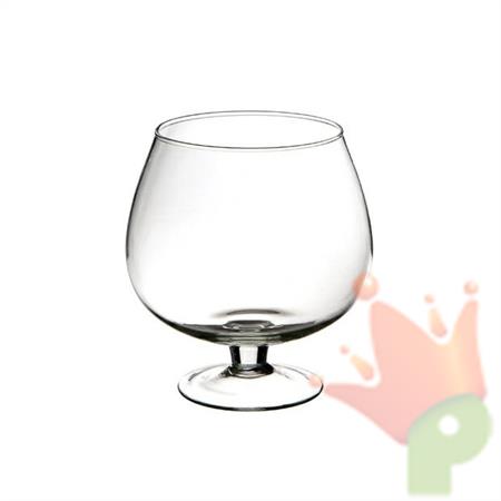 COPPA COGNAC VETRO D. 19XH. 21CM
