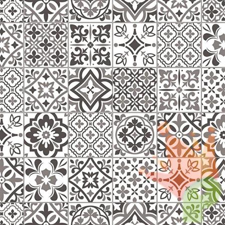 TOVAGLIOLI AIRLAID EASY 40X40 AZULEJOS STONE 50PZ
