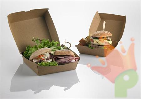 SCATOLE PER HAMBURGER AVANA 12X12XH.7CM 50PZ