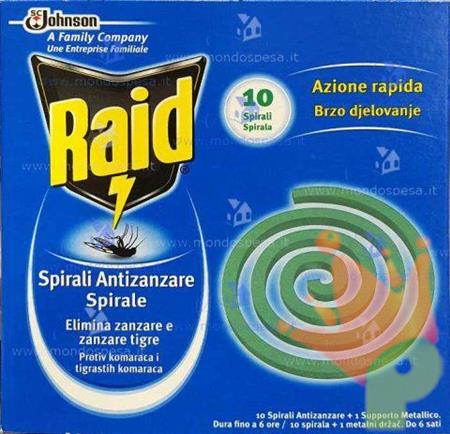 INSETTICIDA RAID SPIRALI 10PZ