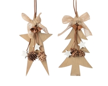 DECORAZIONE PENDENTE CON FIGURE NATALIZIE DEC. 10X20CM