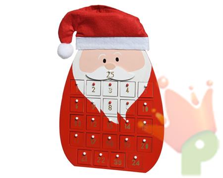 CALENDARIO  AVVENTO BABBO NATALE 5X25X35CM