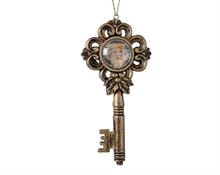 DECORAZIONE PENDENTE CHIAVE DI BABBO NATALE 1,5X6X13CM