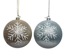 PALLINA DI NATALE DECORATA 2 COLORI ASSORTITI