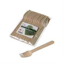 FORCHETTA IN LEGNO DI BETULLA 16cm 48pz