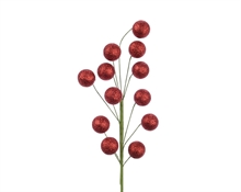 RAMO CON POMPOM GLITTER ROSSO 3X50CM