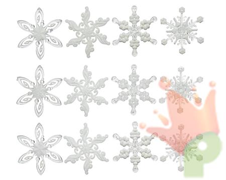 DECORAZIONE PENDENTE FIOCCO DI  GLITTER  12CM  1 PZ ASSORTITO