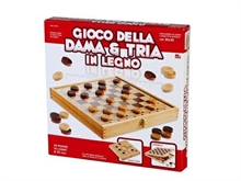 GIOCO DAMA E TRIA LEGNO 30X30