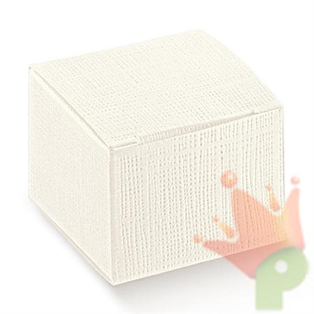 SCATOLINA 80X80X80 MM SETA BIANCA 10 PZ