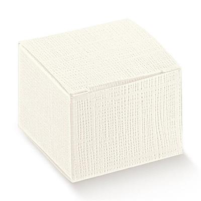 SCATOLINA 80X80X80 MM SETA BIANCA 10 PZ