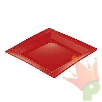 PIATTI PIANI QUADRATI 20,8X20,8CM ROSSO 20PZ