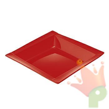 PIATTI FONDI QUADRATI 20,8X20,8CM ROSSO 20PZ