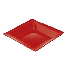 PIATTI FONDI QUADRATI 20,8X20,8CM ROSSO 20PZ