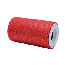 ROTOLO TULLE 12,5X25MT ROSSO GLITTER
