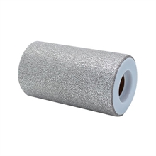 ROTOLO TULLE 12,5X25MT ARGENTO GLITTER