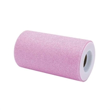 ROTOLO TULLE 12,5X25MT ROSA GLITTER