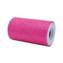 ROTOLO TULLE 12,5X25MT FUCSIA GLITTER