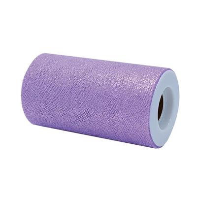 ROTOLO TULLE 12,5X25MT GLICINE CHIARO GLITTER