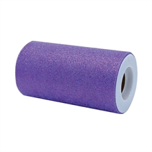 ROTOLO TULLE 12,5X25MT VIOLA GLITTER