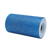 ROTOLO TULLE 12,5X25MT BLU GLITTER