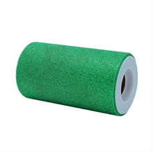 ROTOLO TULLE 12,5X25MT VERDE GLITTER