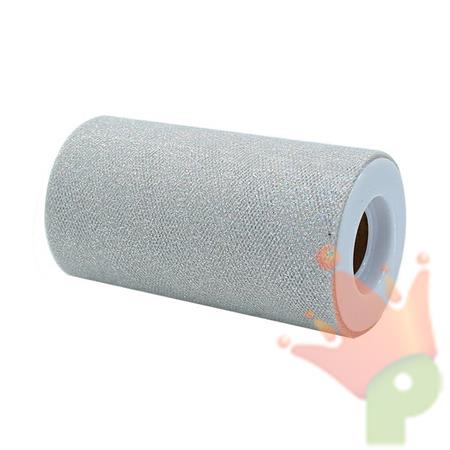 ROTOLO TULLE 12,5X25MT IRIDESCENTE GLITTER