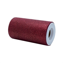 ROTOLO TULLE 12,5X25MT BORDEAUX GLITTER