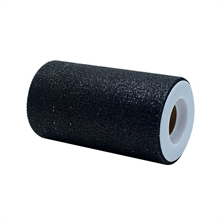 ROTOLO TULLE 12,5X25MT NERO GLITTER