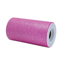 ROTOLO TULLE 12,5X25MT MAGENTA GLITTER