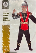COSTUME NINJA ORO TAGLIA 10-12 ANNI