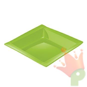 PIATTI FONDI QUADRATI 20,8X20,8CM VERDI 20PZ