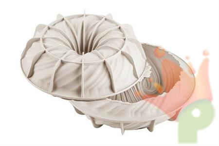 STAMPO IN SILICONE D. 21CM H. 7CM INTRECCIO