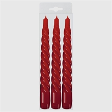 CANDELE TORTIGLIONI 20CM ROSSO 3PZ