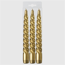 CANDELE TORTIGLIONI 20CM ORO 3PZ