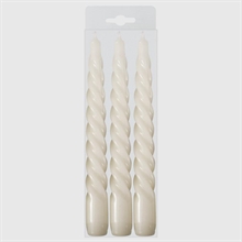 CANDELE TORTIGLIONI 20CM BIANCO 3PZ